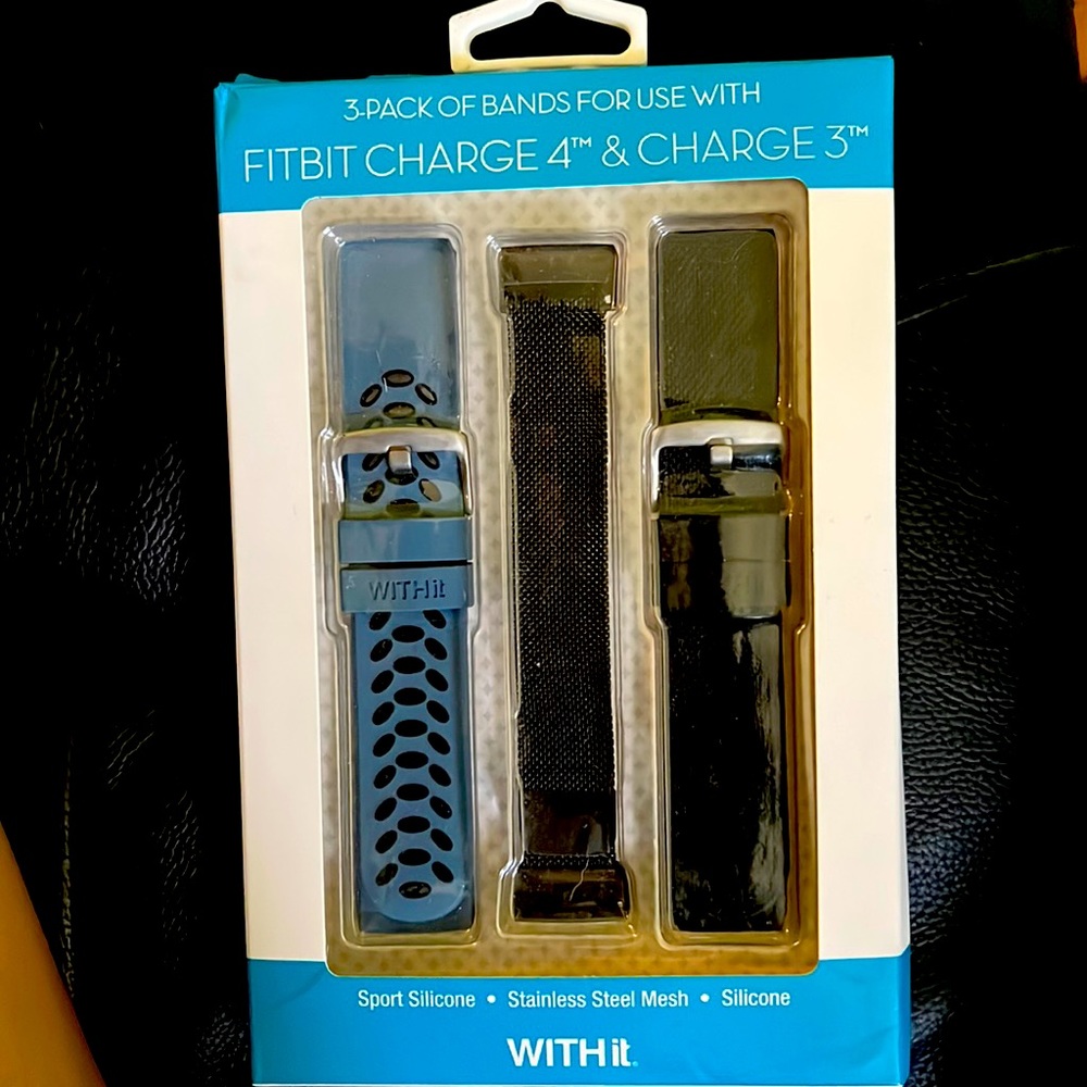 Set of three FITBIT CHARGE 4 & charge 3 bands.